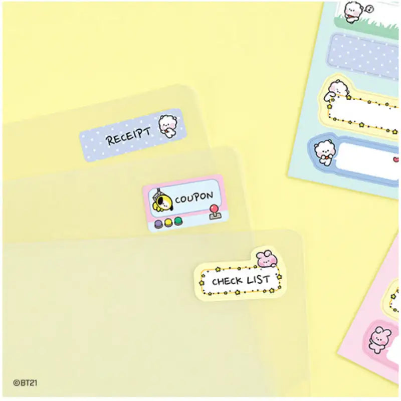 Monopoly X BT21 - Label Sticker Mini - BT21 - Stickers - Harumio