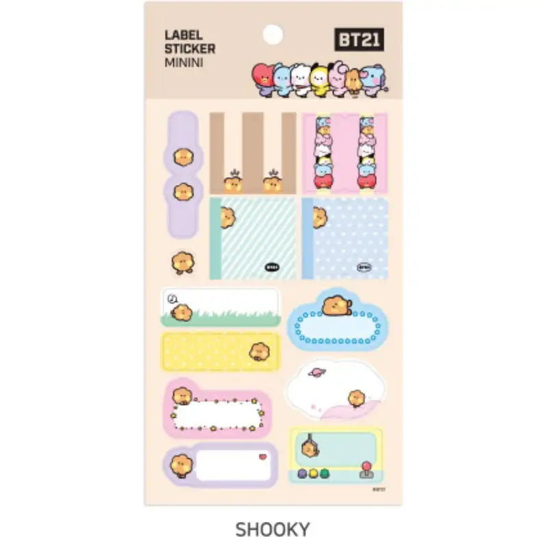 Monopoly X BT21 - Label Sticker Mini - BT21 - Stickers - Harumio