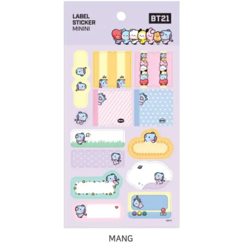 Monopoly X BT21 - Label Sticker Mini - BT21 - Stickers - Harumio
