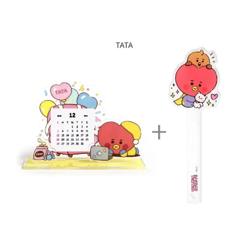 Monopoly X BT21 - Acrylic Calendar + Photo Prop Set - BT21 - Accesories - Harumio