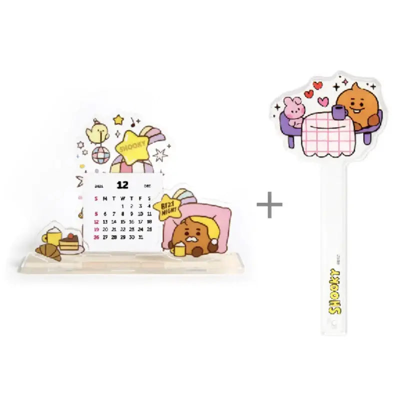 Monopoly X BT21 - Acrylic Calendar + Photo Prop Set - BT21 - Accesories - Harumio