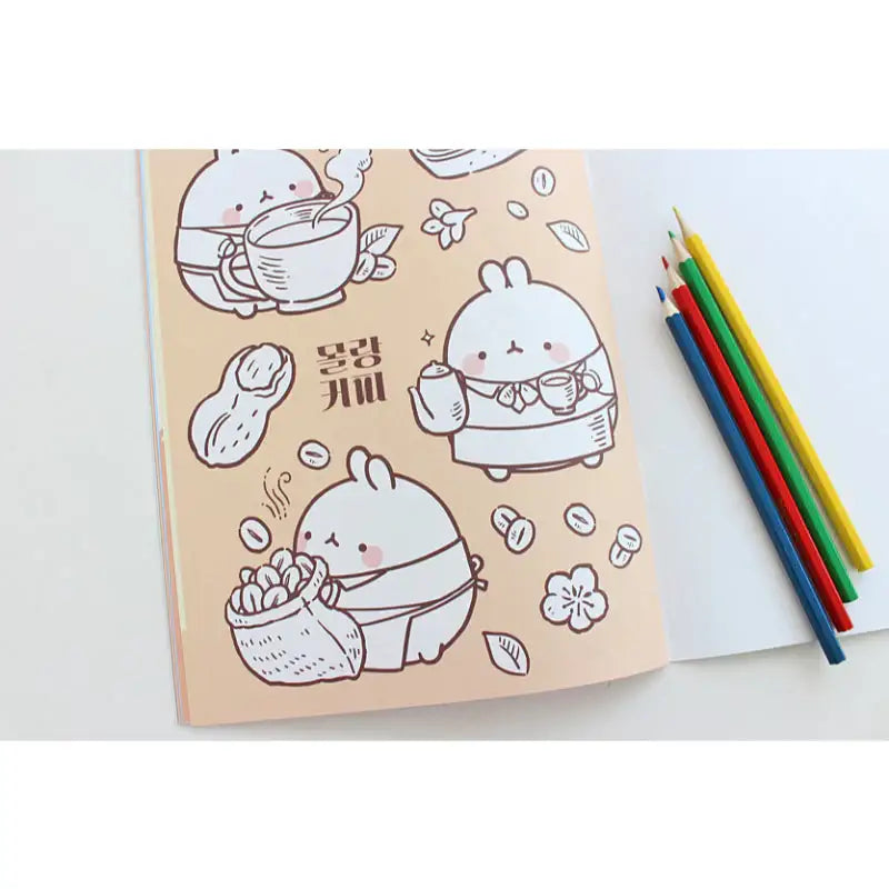 Molang - Coloring & Sticker Book - Molang - Coloring & Sticker Book - Harumio