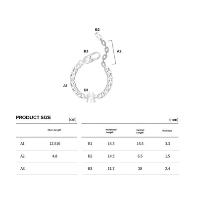 MLB Korea - Curve Chain Bracelet - New York Yankees