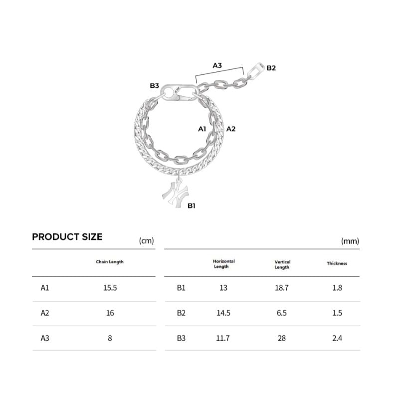 MLB Korea - Double Chain Bracelet
