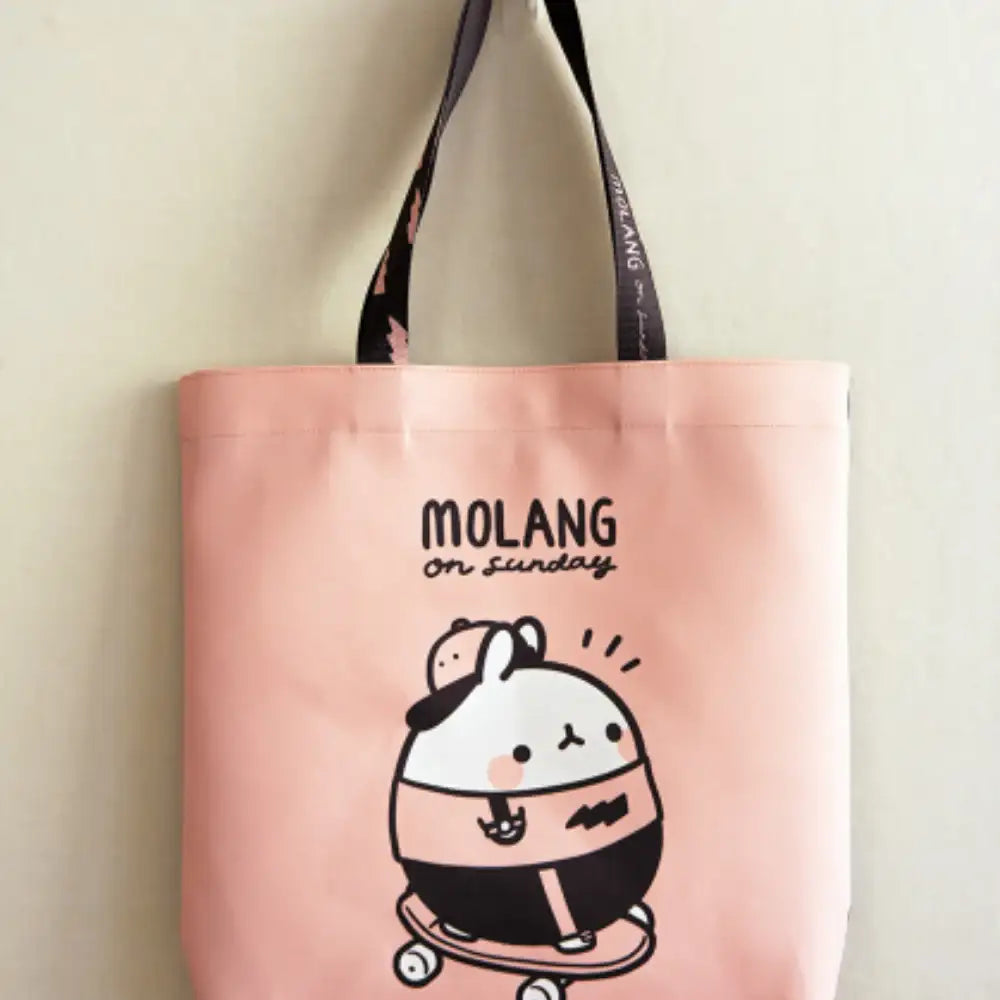 Molang - Black & Pink Eco Bag - Molang - Bag - Harumio