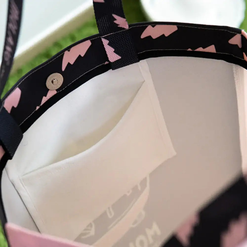 Molang - Black & Pink Eco Bag - Molang - Bag - Harumio