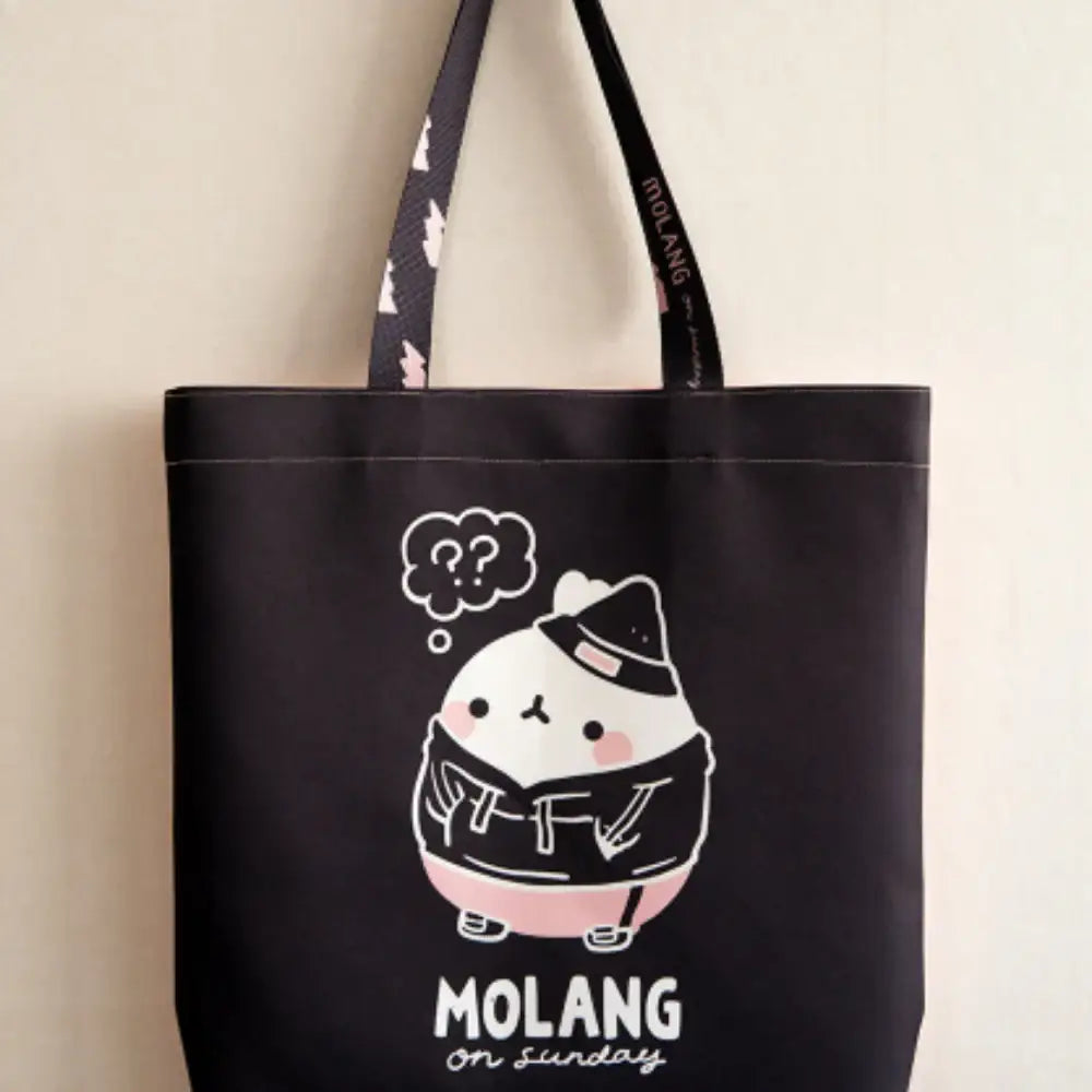 Molang - Black & Pink Eco Bag - Molang - Bag - Harumio