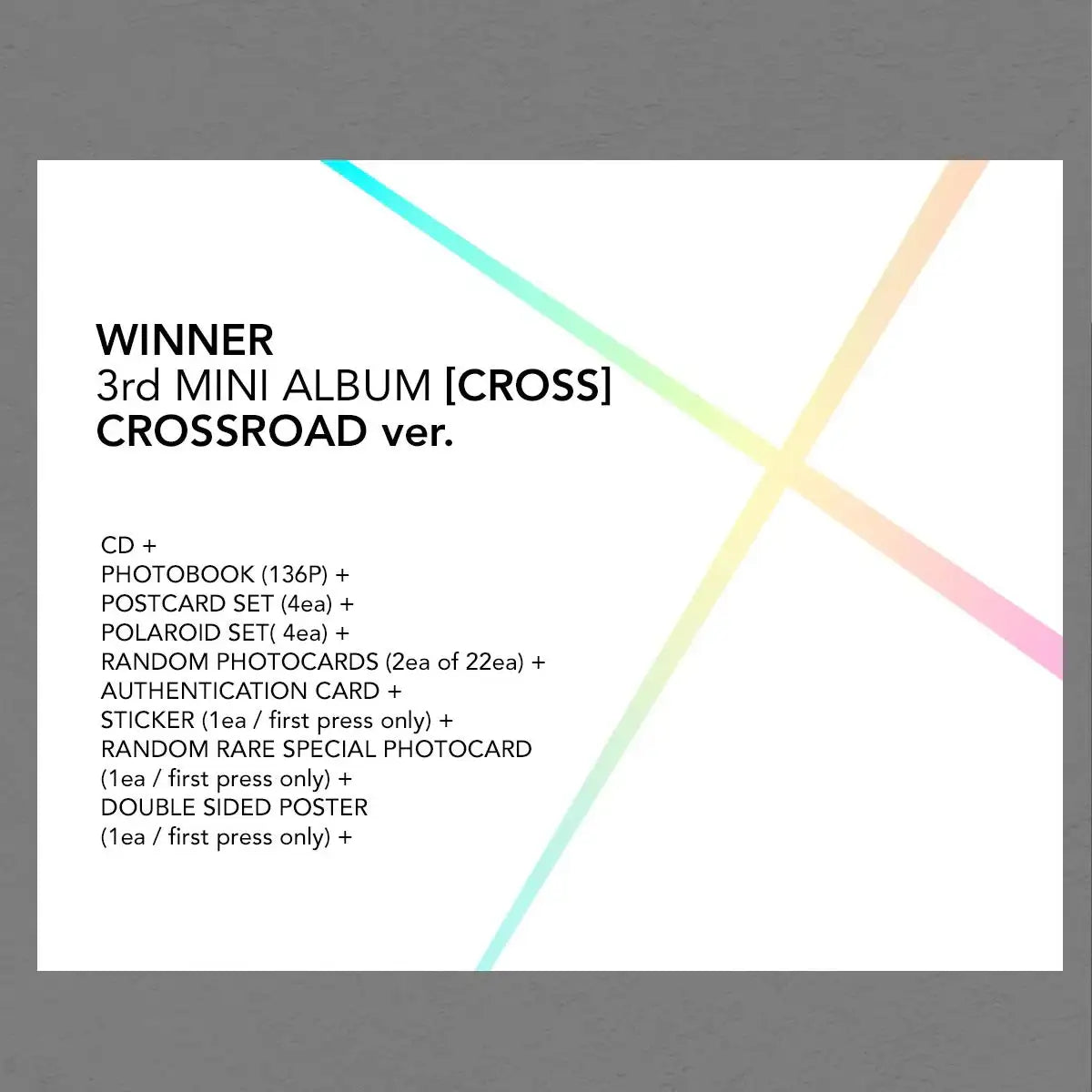 WINNER - Mini Album Vol. 3 - CROSS - WINNER - Mini Album - Harumio