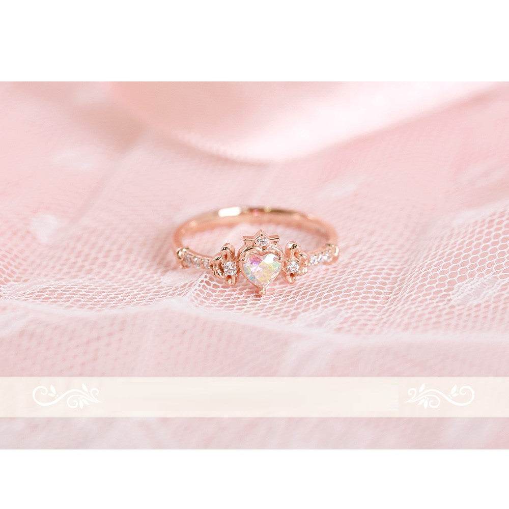 Wedding Peach x CLUE - Aurora Silver Ring