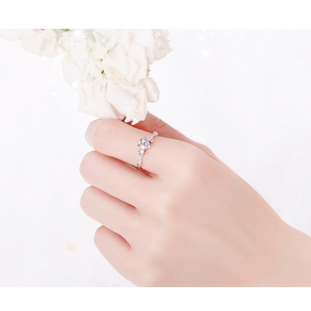 Wedding Peach x CLUE - Aurora Silver Ring
