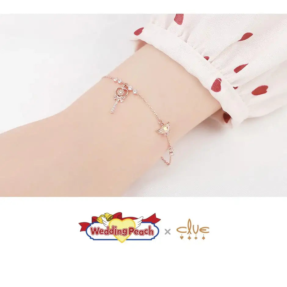 Wedding Peach x CLUE - Angel Daisy St. Tornado Dream Silver Bracelet - Wedding Peach x CLUE - Jewelry - Harumio