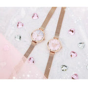 Wedding Peach x CLUE - Rose Gold Mesh Watch - Angel of Love - Wedding Peach x CLUE - Jewelry - Harumio