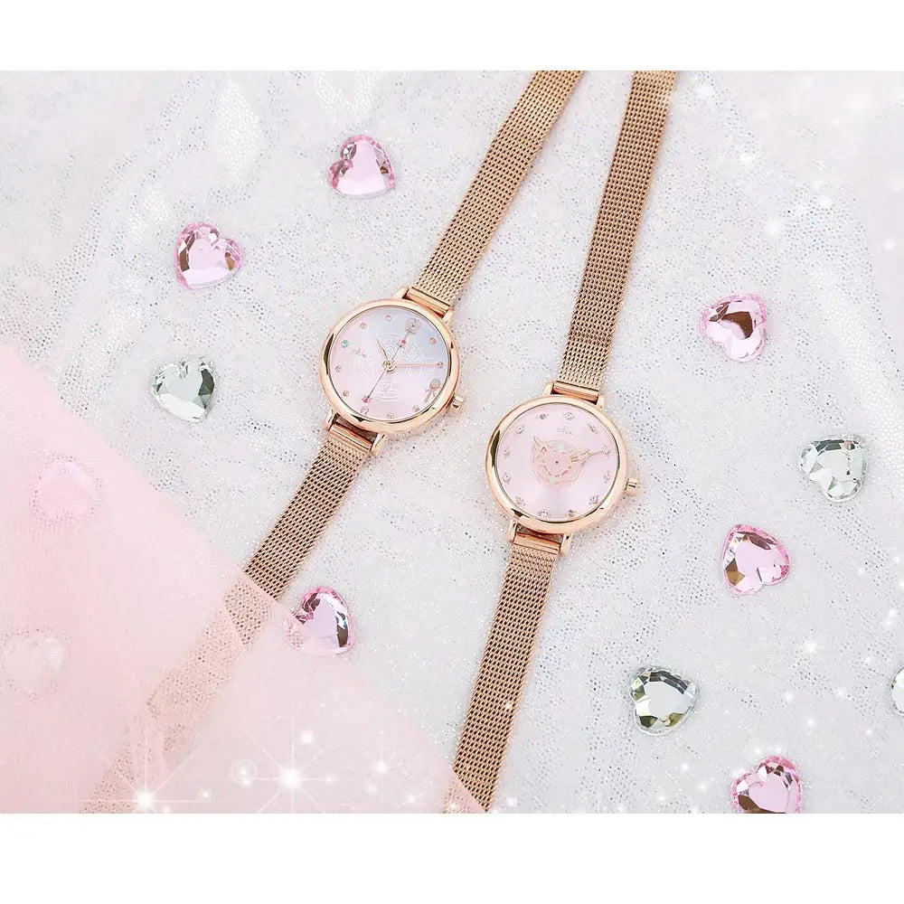 Wedding Peach x CLUE - Rose Gold Mesh Watch - Angel of Love - Wedding Peach x CLUE - Jewelry - Harumio
