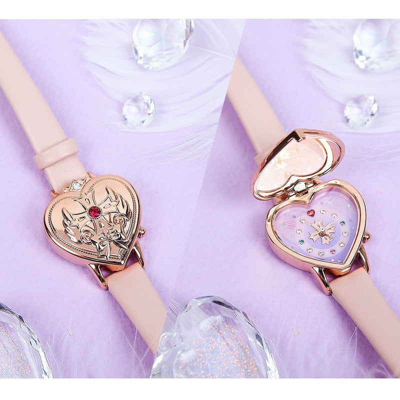 CLUE x Saint Tail - Cologne Heart Baby Rocket Pink Leather Watch