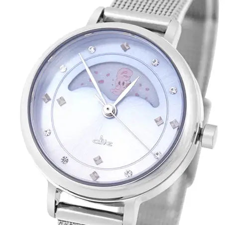 Clue X Esther Bunny - Beautiful Bunny Moon Phase Silver Mesh Watch - CLUE - Accessories - Harumio
