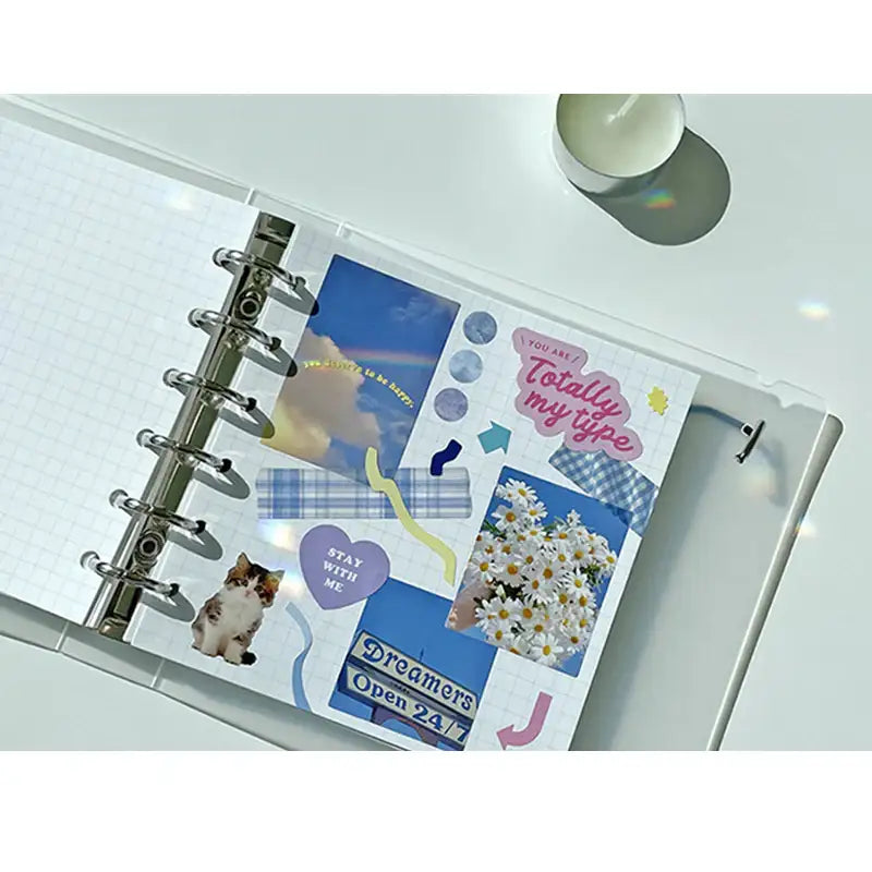 Yudaeng - Wide A7 - Translucent PP Square Cover Binder - Yudaengdotcom - File Storage - Harumio