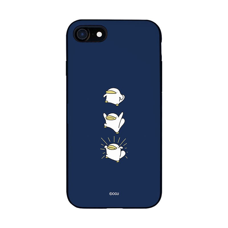 OGU - Cartoon Slim Card Phone Case - Win Navy