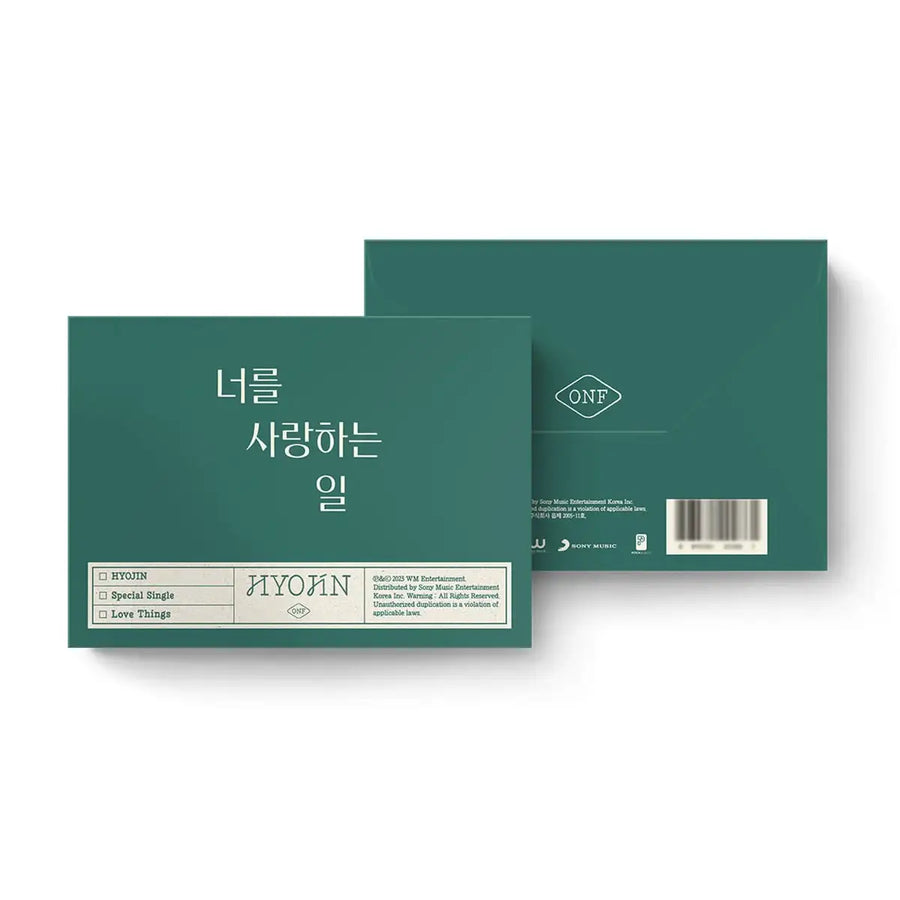 ONF Hyojin - Love Things 너를 사랑하는 일 : Special Single POCA Album - ONF Hyojin - Album - Harumio