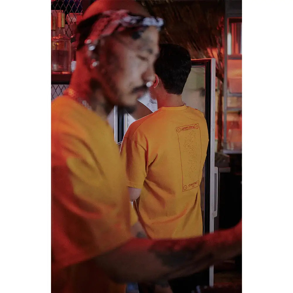 HAPPY FOOD x CRITIC - Letter Logo Short Sleeve T-Shirt - HAPPY FOOD x CRITIC - Clothing - Harumio