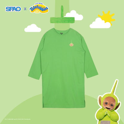 SPAO x Teletubbies - Long-Sleeve T-Shirt Dress and Hairband Set