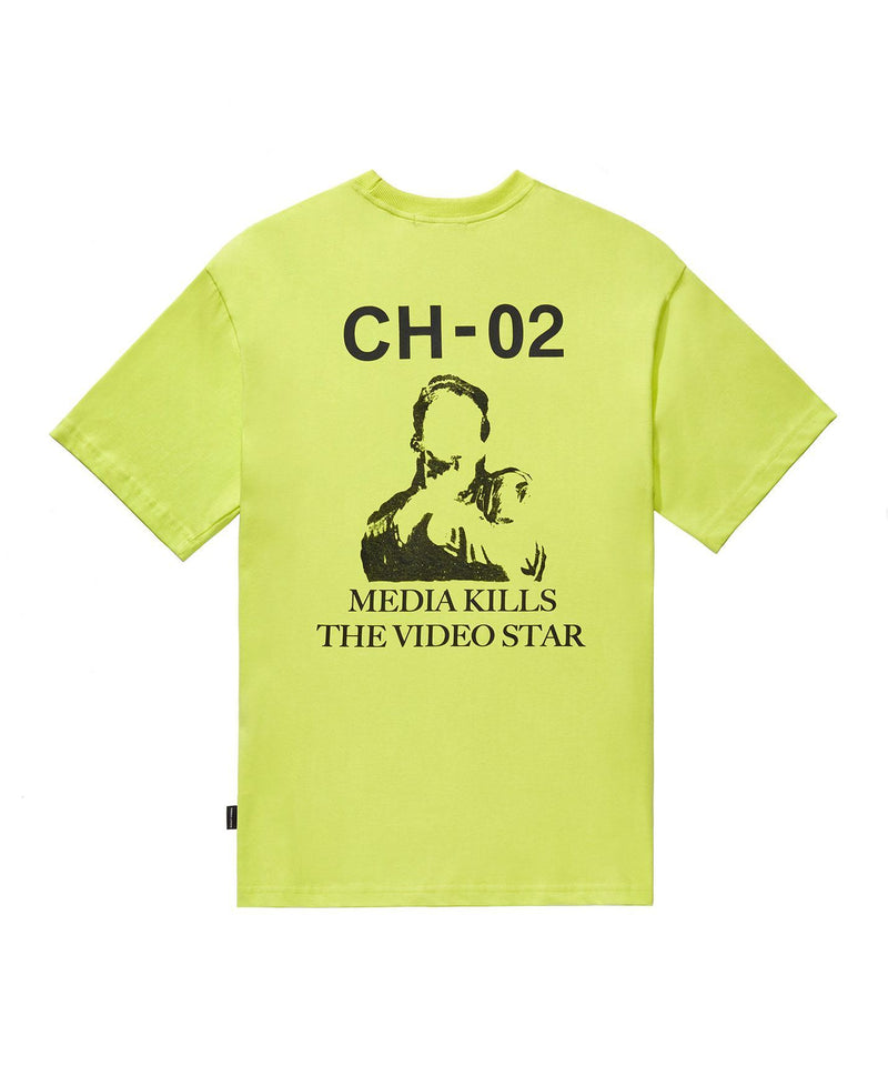Sleazy Corner - CH-02 Media T-shirt - Yellow Green