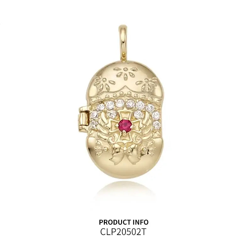 Saint Tail x Clue - Saint Cross Wings 10k Gold Pendant - CLUE - Jewelry - Harumio