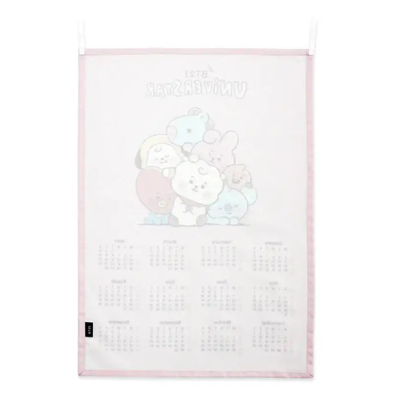 NARA HOME DECO X BT21- Sketch Fabric Calendar - NARA HOME DECO X BT21 - Accessories - Harumio