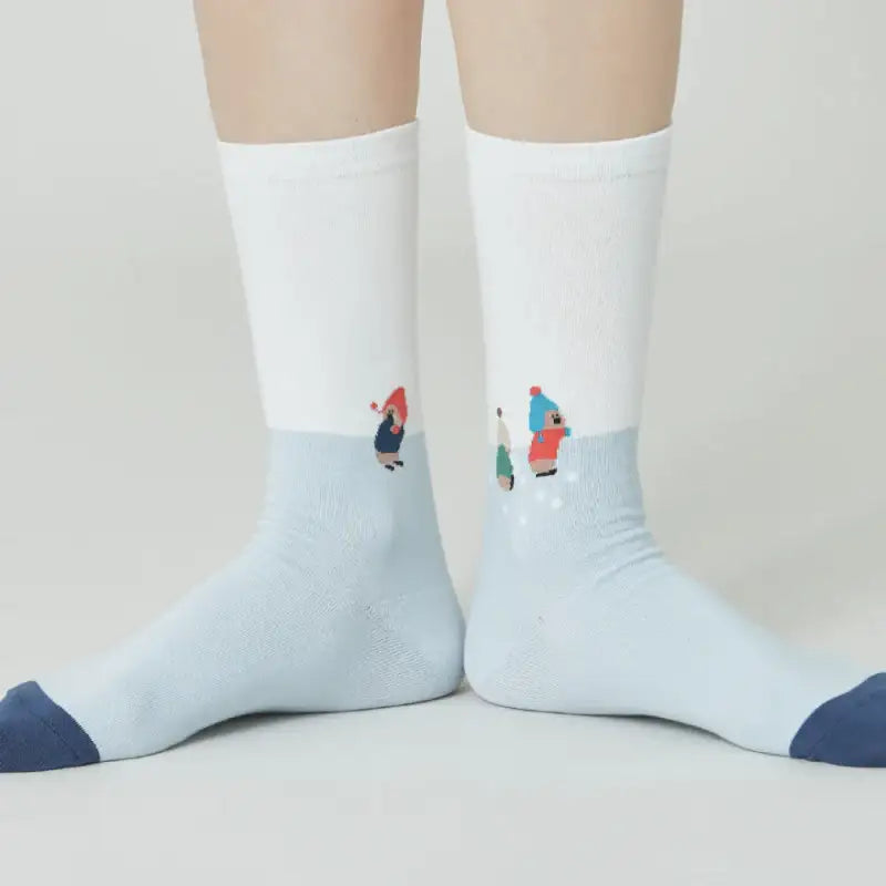 Dinotaeng - Marshville Snow Fight Single Socks - Dinotaeng - Socks - Harumio