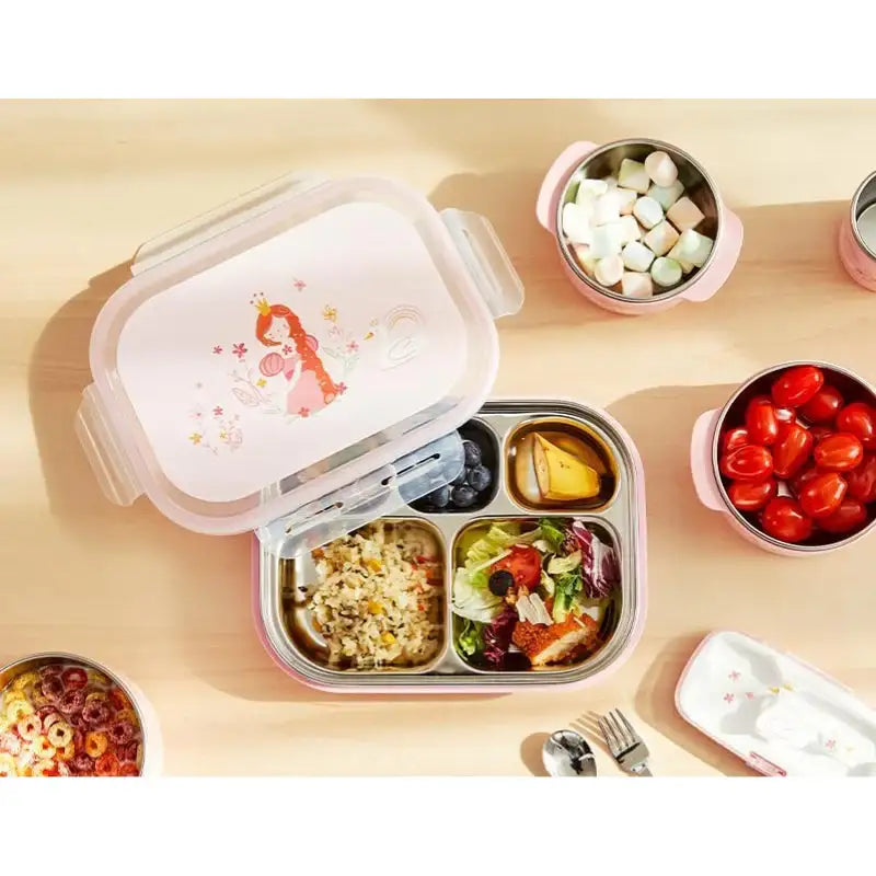 Korean Swan Lake - Double Stainless Steel Cutlet Plate With Lid - Modern House - Plates - Harumio