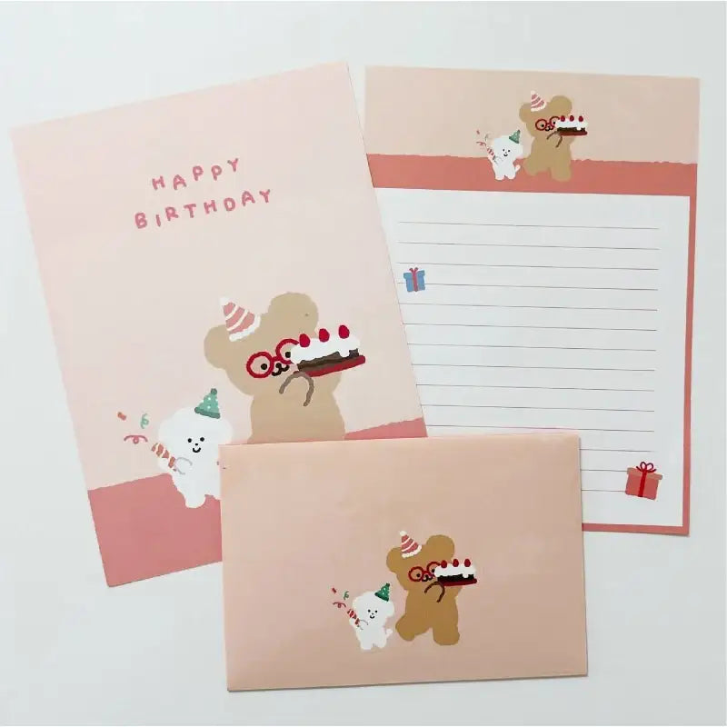 Teteum - Happy Birthday Letter - Teteum - Card - Harumio