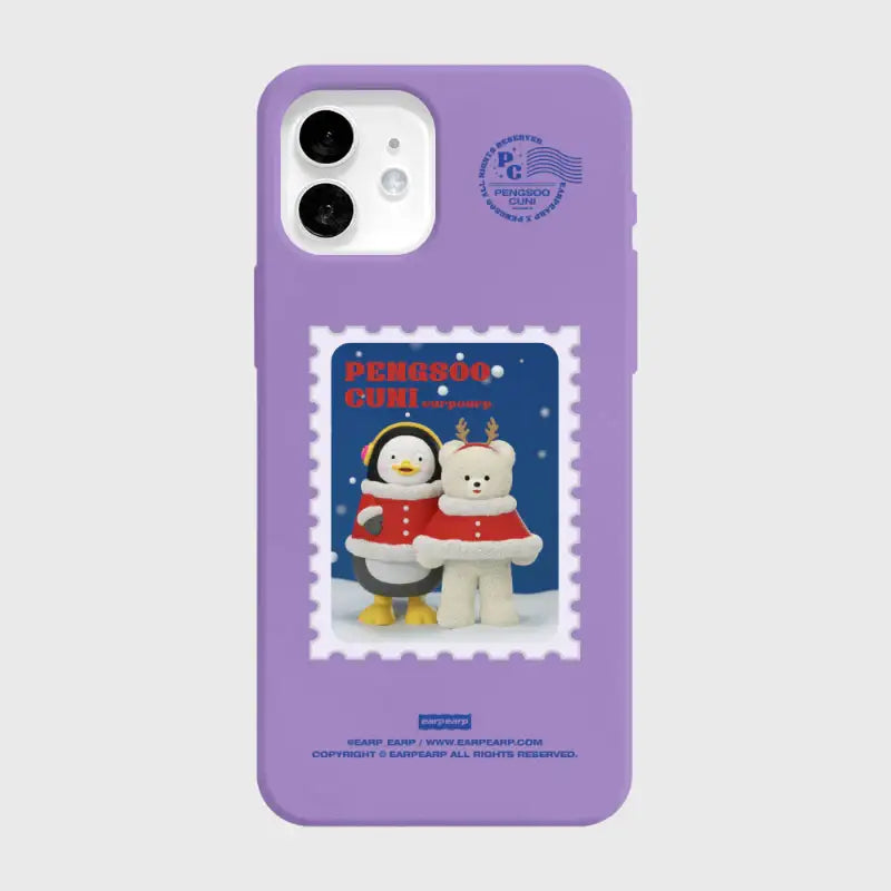 Earpearp x Pengsoo - Stamp Pengsoo and Cuni iPhone Clear Jelly Case - Earpearp x Pengsoo - Phone Case - Harumio