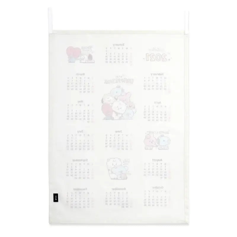 NARA HOME DECO X BT21- Sketch Fabric Calendar - NARA HOME DECO X BT21 - Accessories - Harumio