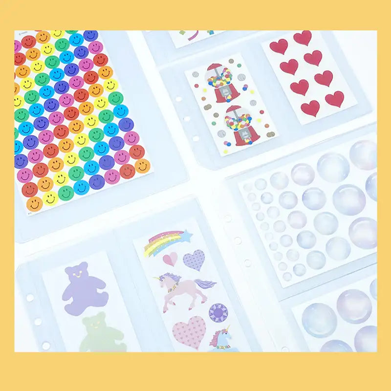 Yudaeng - A5 - 6 Hole Diary Translucent PVC Storage Inlay - Yudaengdotcom - Binder Pockets - Harumio