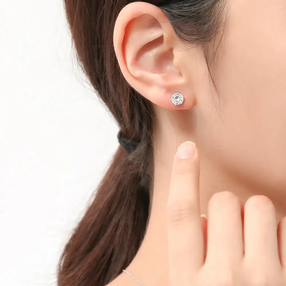 OST - Simulated Diamond Solitaire Women's Earrings - OST - Jewelry - Harumio