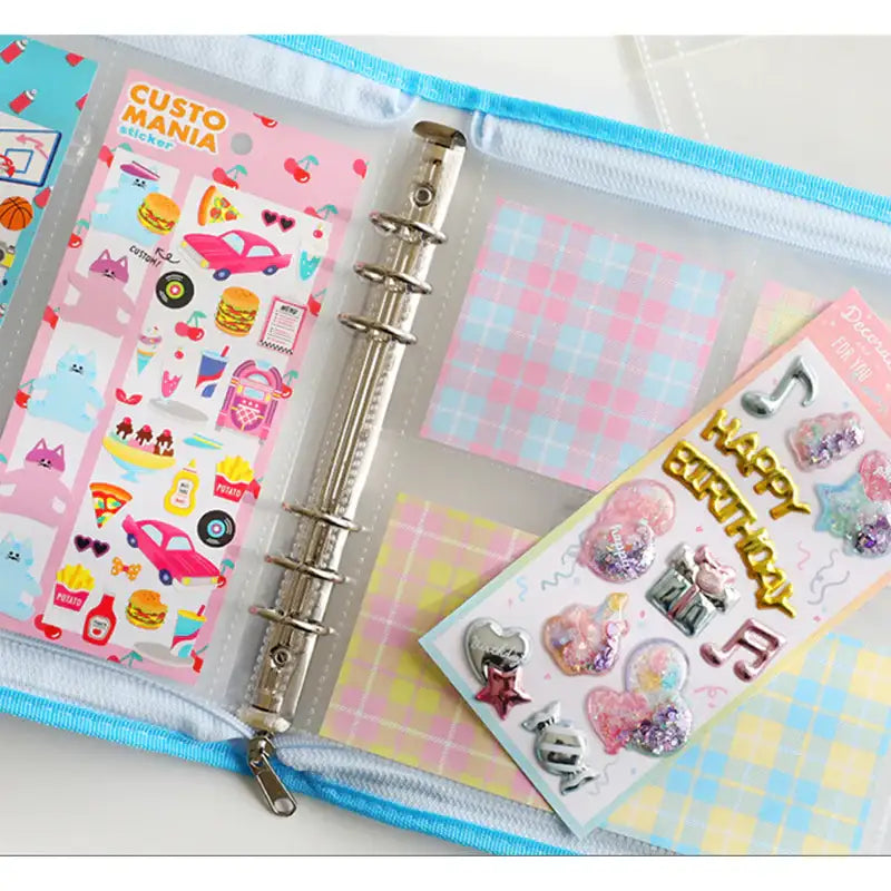 Yudaeng - Wide A5 - Translucent Zipper Square Cover Binder - Yudaengdotcom - File Storage - Harumio