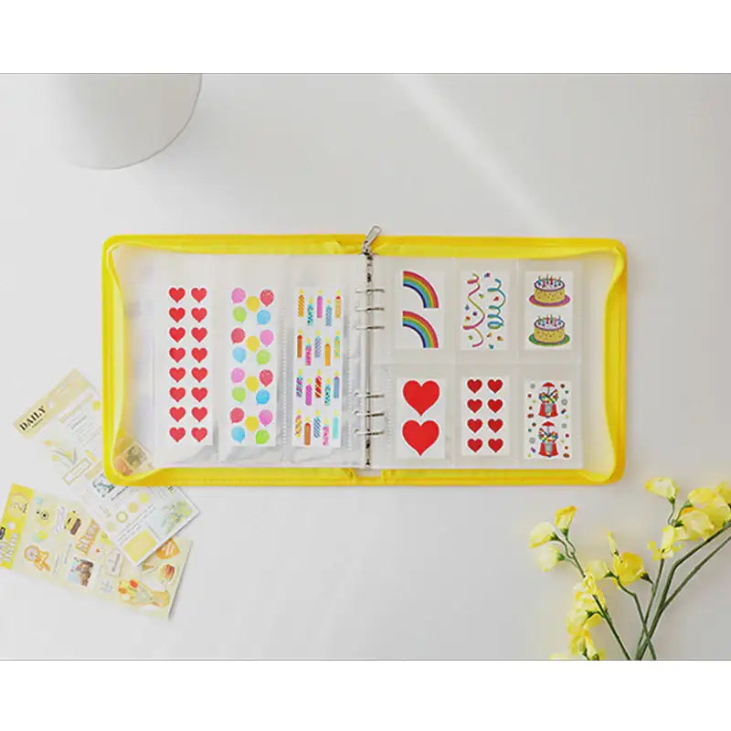 Yudaeng - Wide A5 - Translucent Zipper Square Cover Binder - Yudaengdotcom - File Storage - Harumio