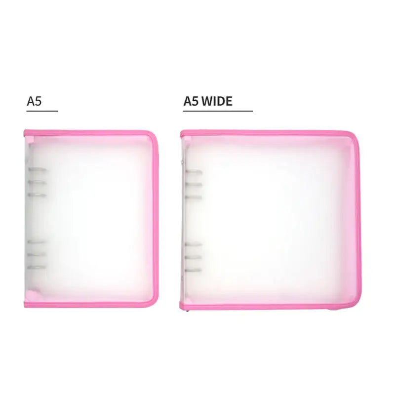 Yudaeng - Wide A5 - Translucent Zipper Square Cover Binder - Yudaengdotcom - File Storage - Harumio
