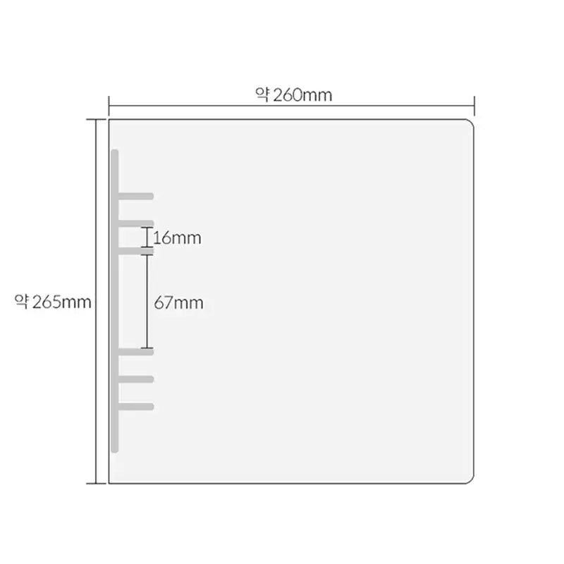 Yudaeng - Wide A5 - Translucent Zipper Square Cover Binder - Yudaengdotcom - File Storage - Harumio