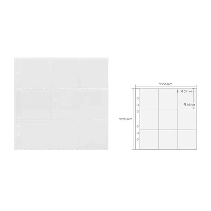 Yudaeng - Wide A5 - Square Clear File Storage Inlay - Yudaengdotcom - File Storage Inlay - Harumio