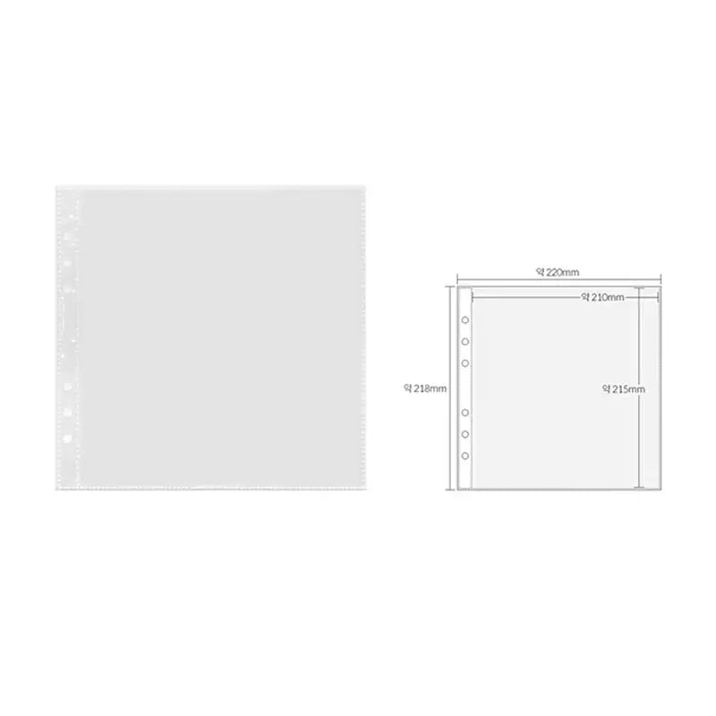 Yudaeng - Wide A5 - Square Clear File Storage Inlay - Yudaengdotcom - File Storage Inlay - Harumio
