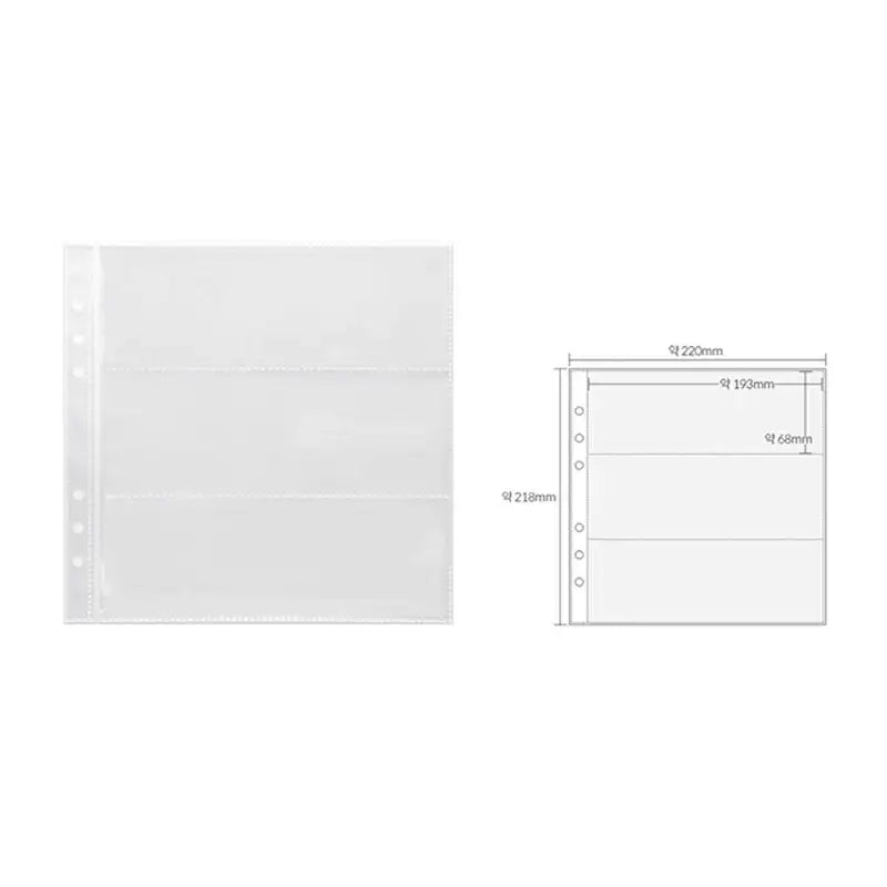Yudaeng - Wide A5 - Square Clear File Storage Inlay - Yudaengdotcom - File Storage Inlay - Harumio