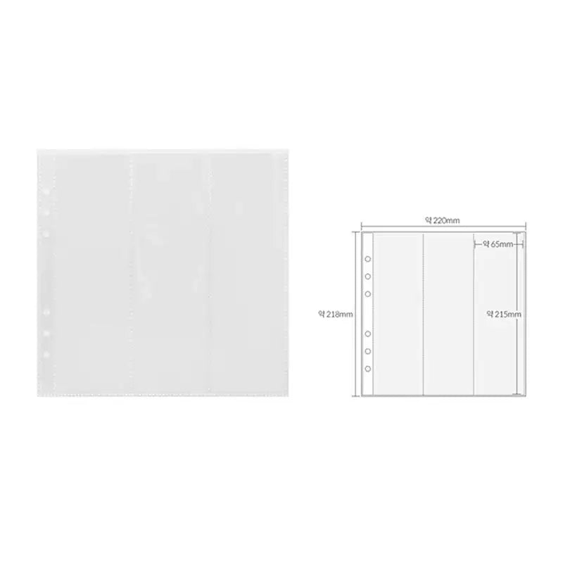Yudaeng - Wide A5 - Square Clear File Storage Inlay - Yudaengdotcom - File Storage Inlay - Harumio
