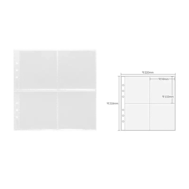 Yudaeng - Wide A5 - Square Clear File Storage Inlay - Yudaengdotcom - File Storage Inlay - Harumio
