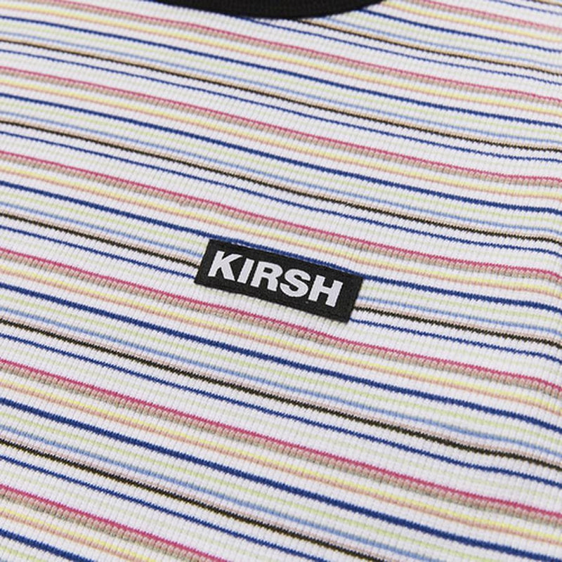 Kirsh - Long Sleeve Stripe T-Shirt - Rainbow