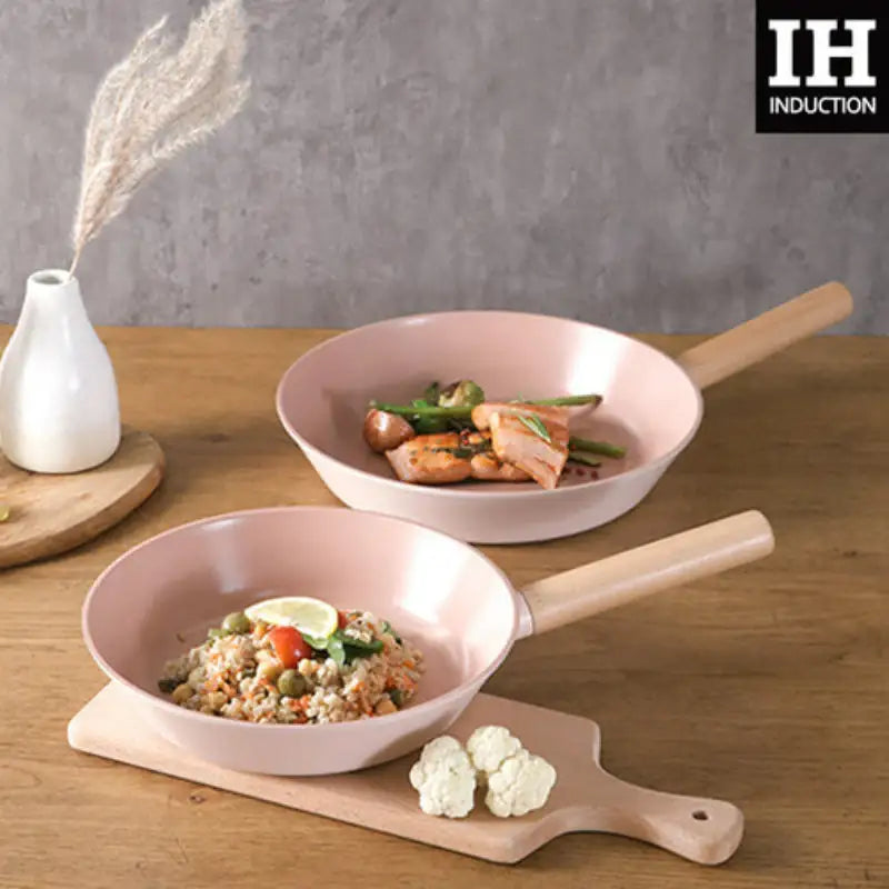 Neoflam - Classic Wood Pan Set Of 3 - Neoflam - Frying Pan - Harumio
