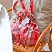 August8th - French Check Linen Bucket Bag - August8th - Accessories - Harumio