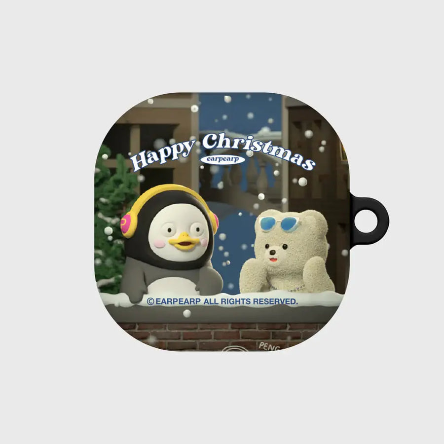 Earpearp x Pengsoo - White Christmas Buds & Buds Plus Hard Case (Navy) - Earpearp x Pengsoo - Buds Case - Harumio
