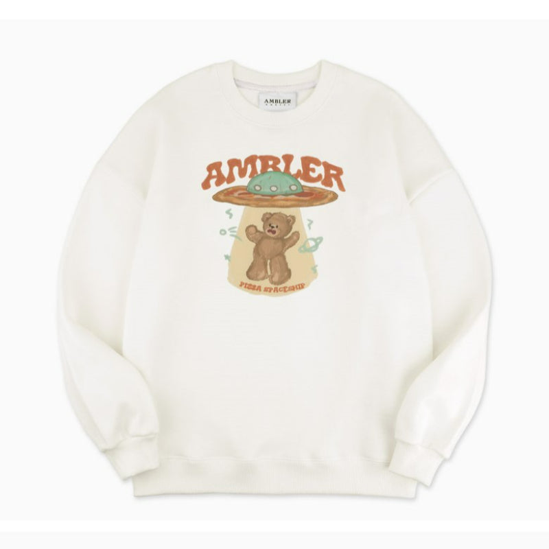 Ambler - Pizza UFO Unisex Overfit Sweatshirt