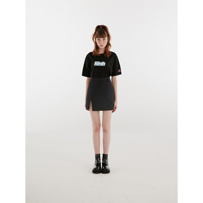 Kirsh - Slit Point Skirt - Navy