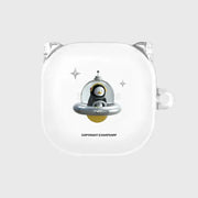 Earpearp x Pengsoo - Spaceship Pengsoo Buds Clear Hard Case - Earpearp x Pengsoo - Buds Case - Harumio